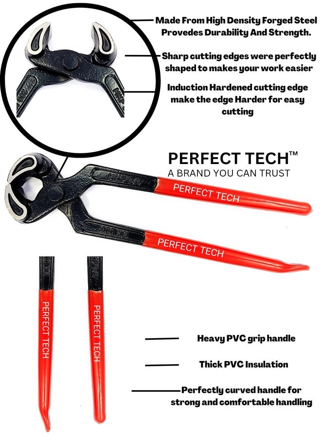 PERFECT TECH 8 Inch Drop Forged Cobler Pincer | Steel Pincer/Nail Puller/Nail Cutter | Pincers Tools Pliers | Pincer For Woodworking And General Works | Tools Kit | 2 in-1 Multi Purpose | Heavy Duty - Image 5
